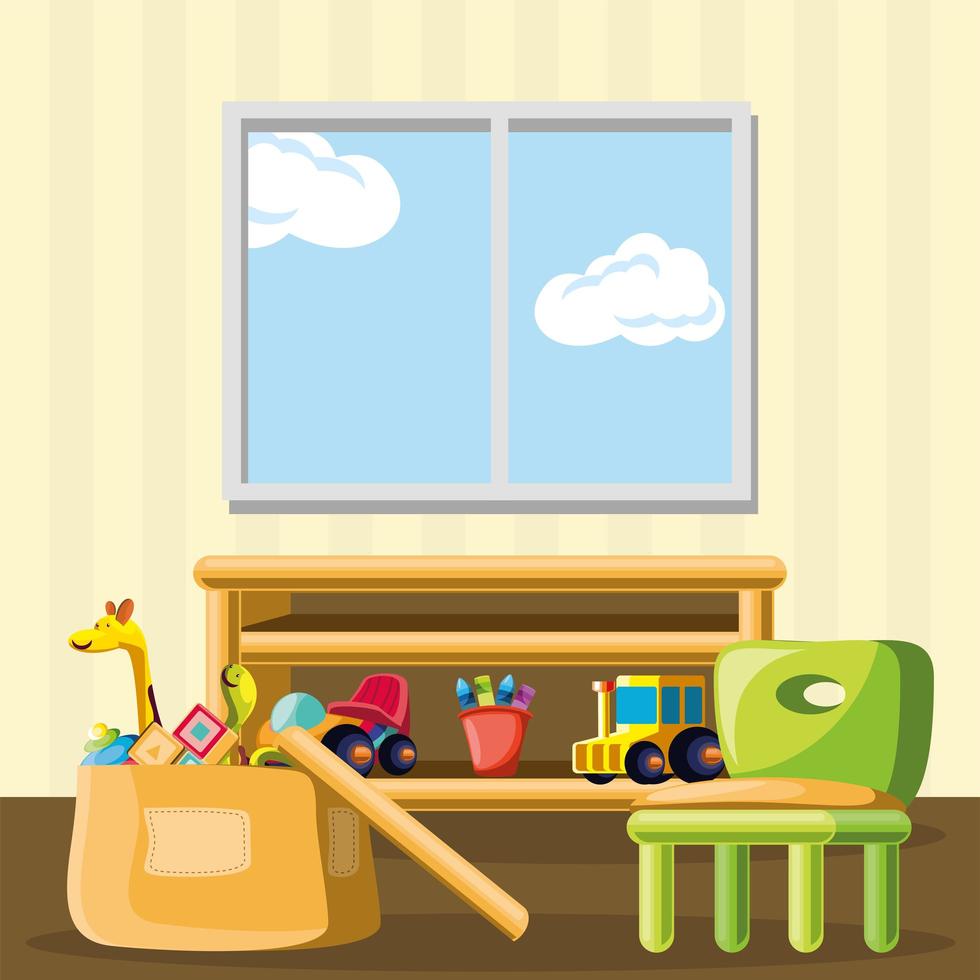 nursery box furnitures vector