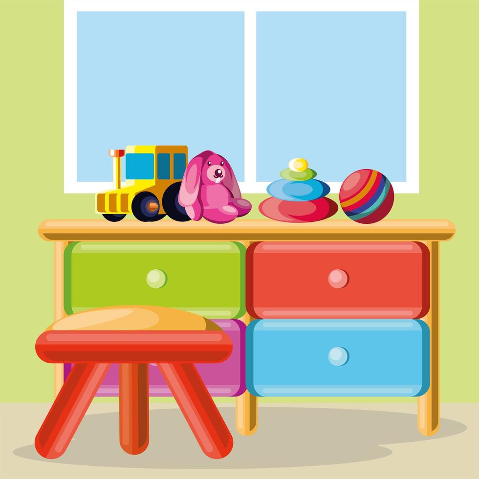 nursery interior room vector
