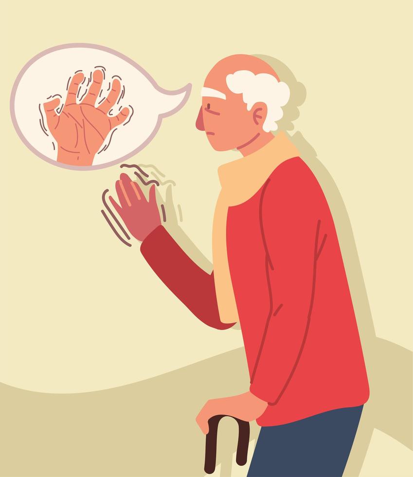 mature man parkinson vector