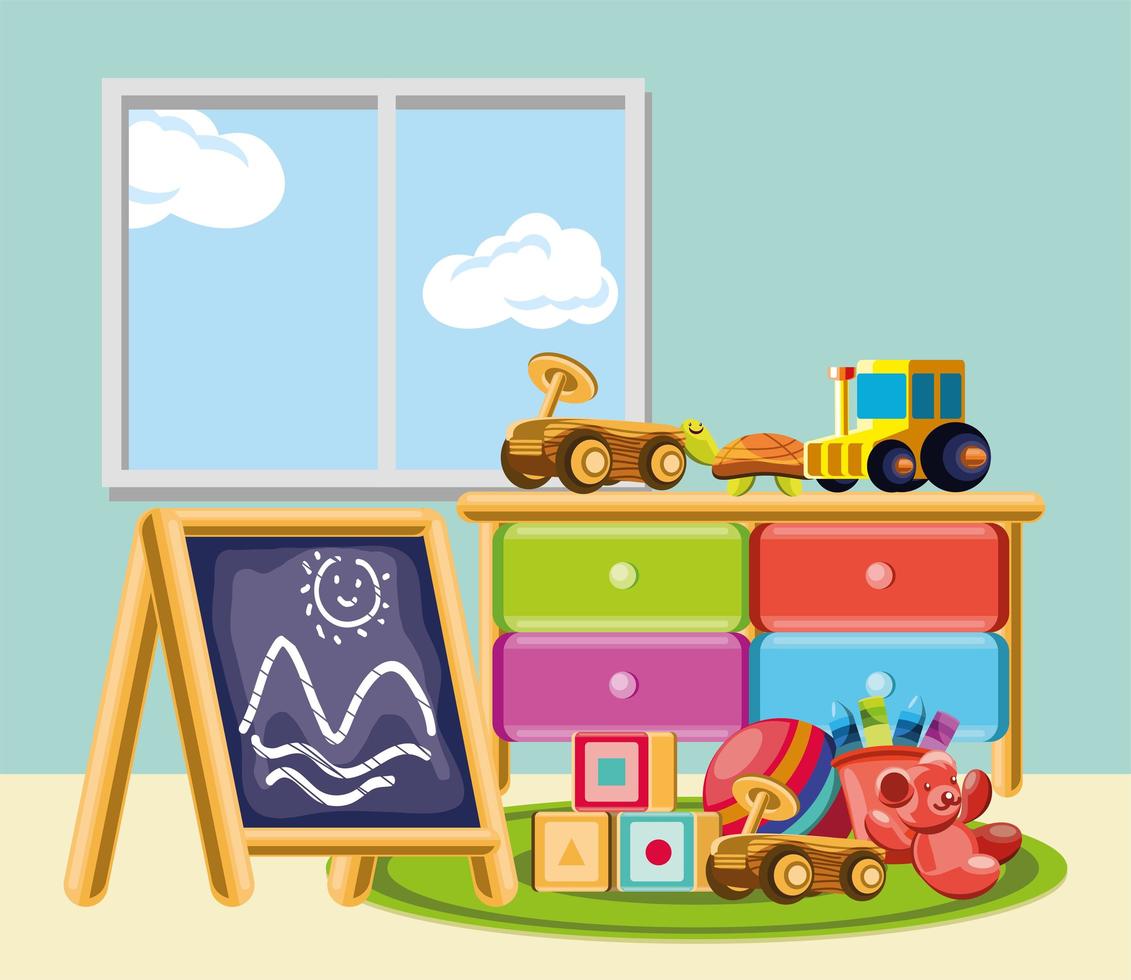 nursery inside room vector