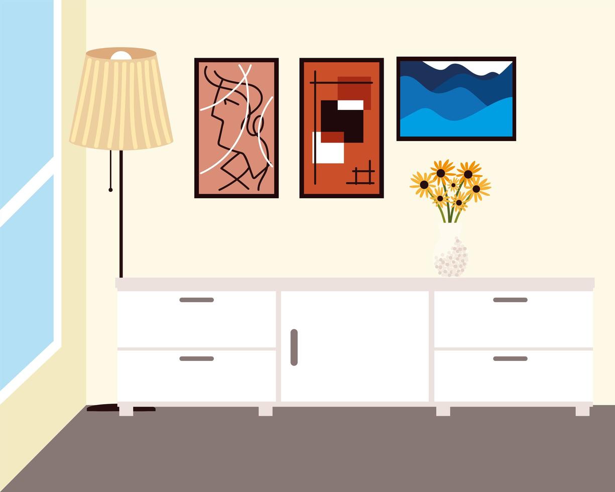 home interior room vector