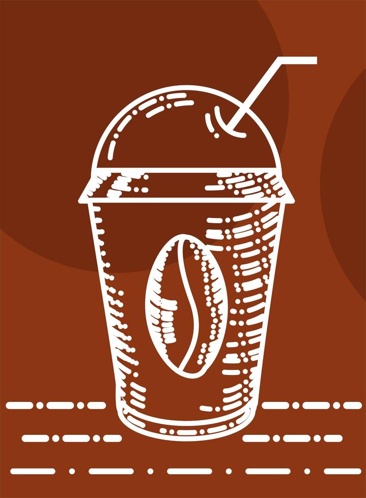 cold coffee cup vector