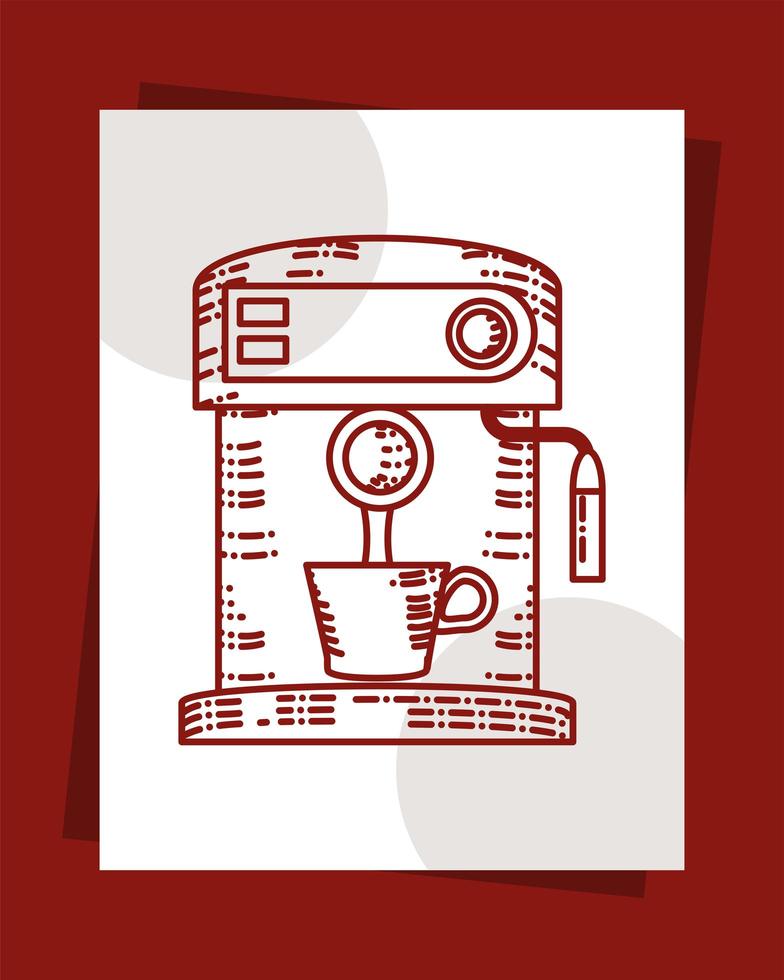 machine coffee maker vector