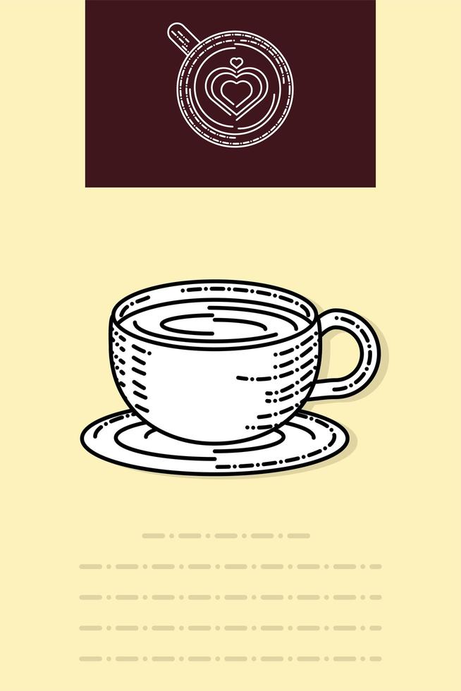 coffee menu sketch vector