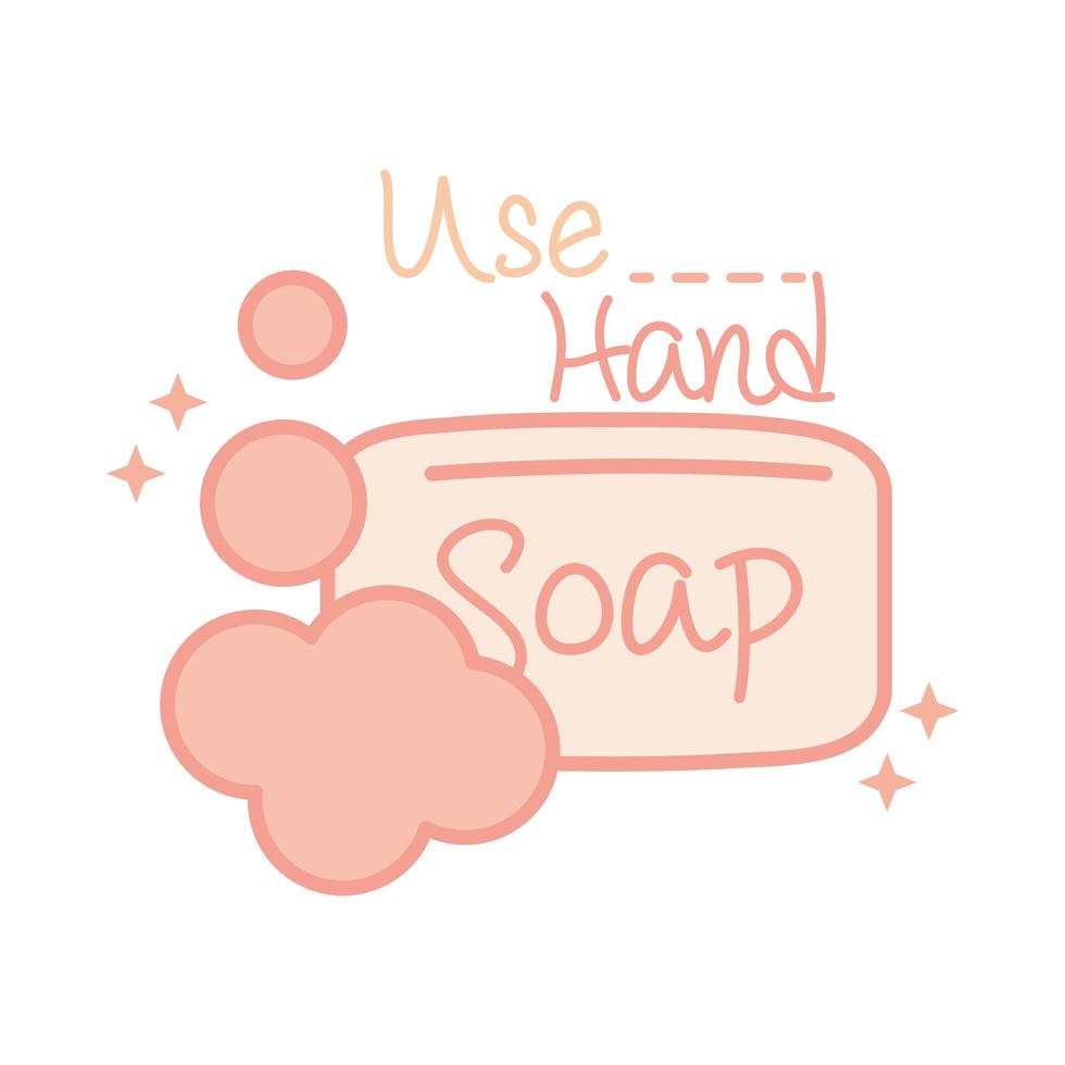 new normal use hand soap measure prevention after coronavirus hand made style flat vector