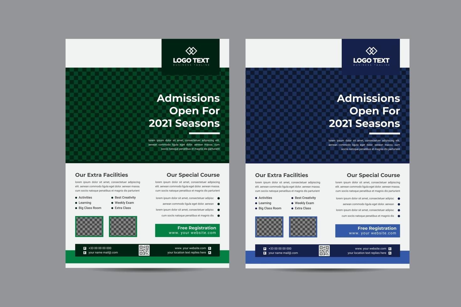 Admission Open Education Flyer Template vector