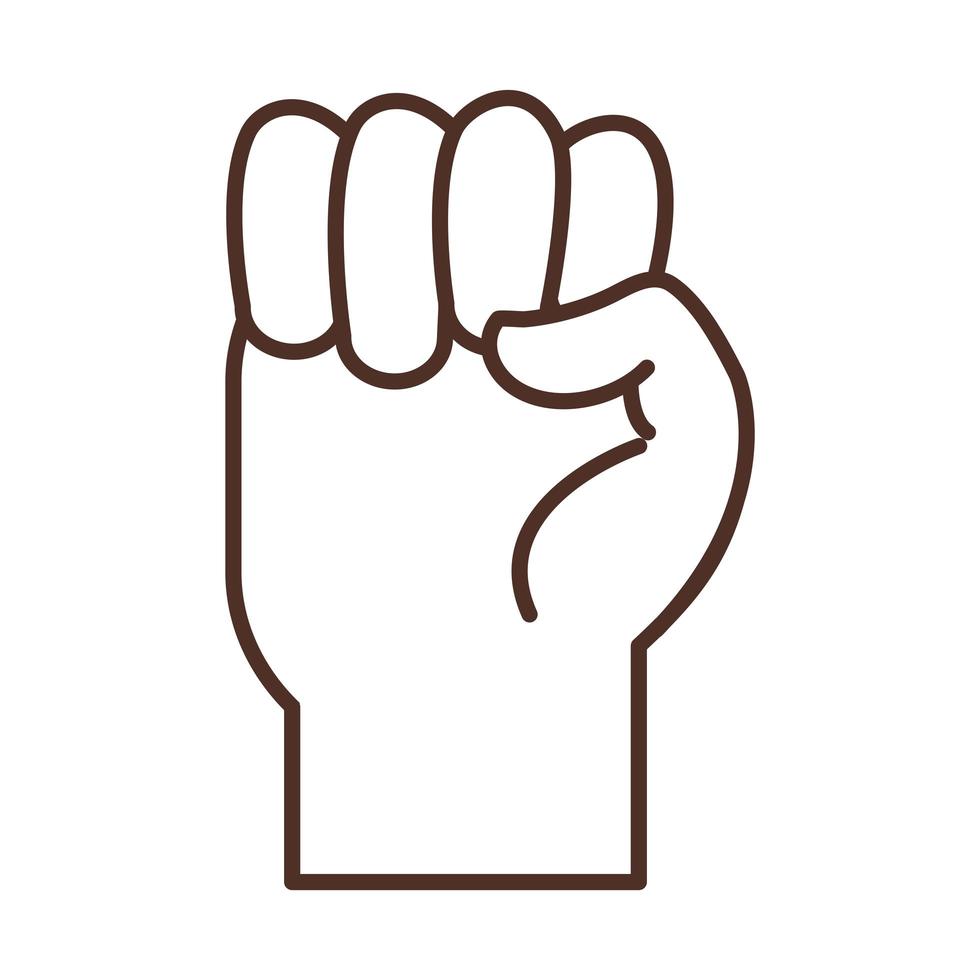 sign language hand gesture indicating e letter line icon vector