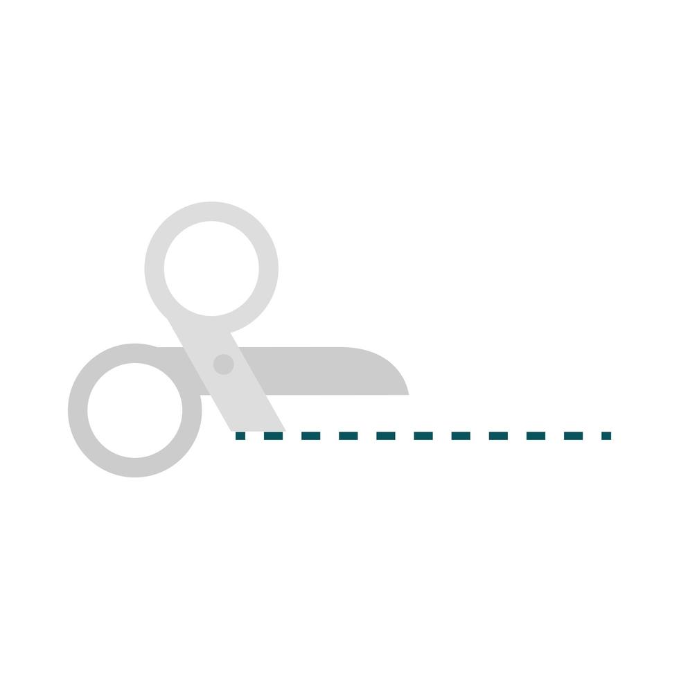 scissors cutting tool isolated design flat icon vector