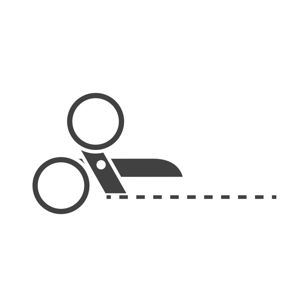 scissors cutting tool isolated design silhouette icon vector