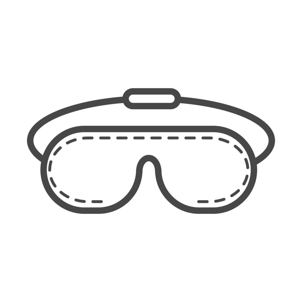 eye sleep mask accessory linear icon style vector