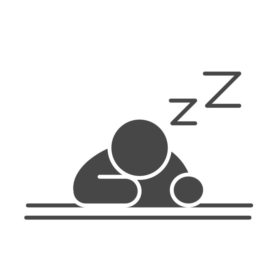 insomnia upside down character sleep silhouette icon style vector