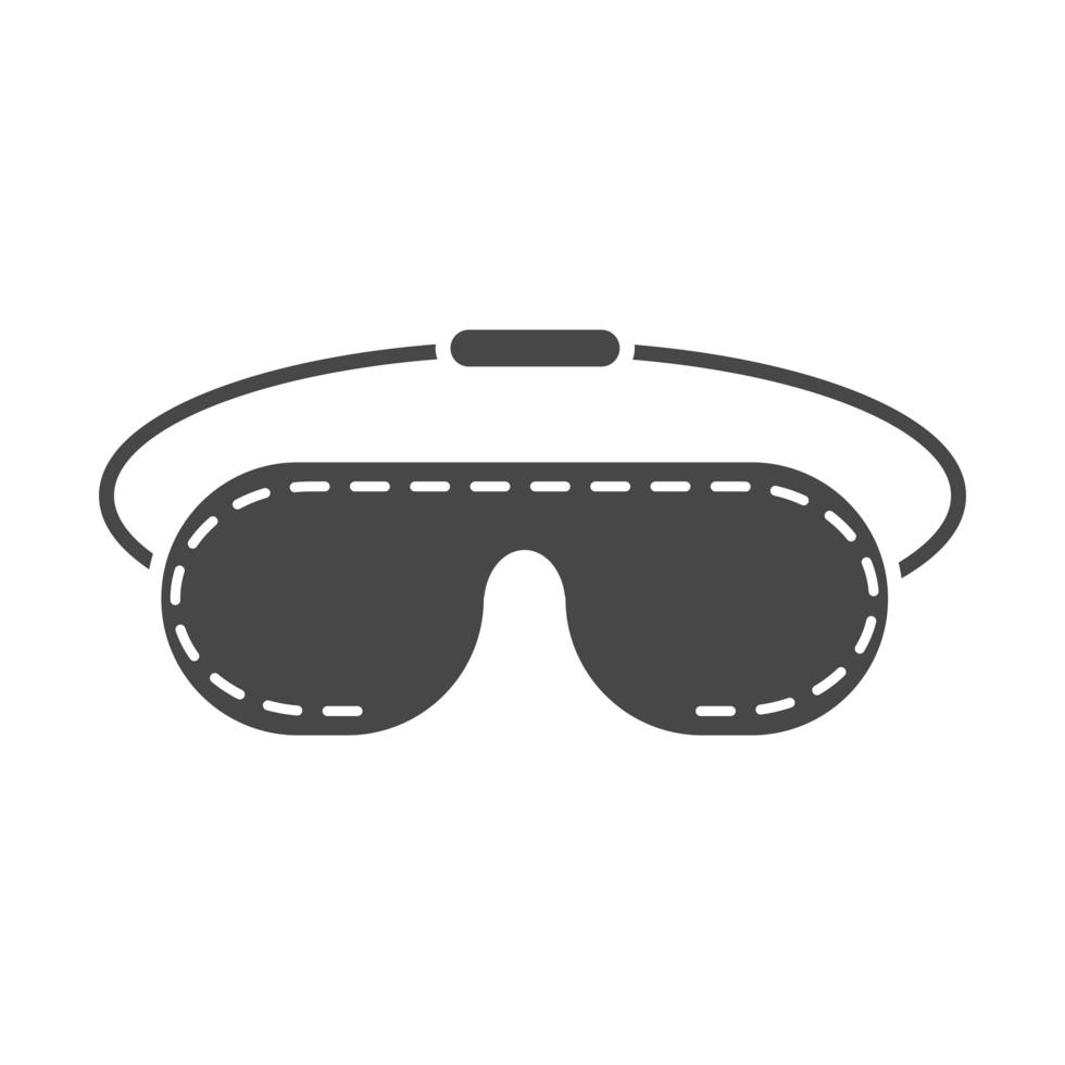 eye sleep mask accessory silhouette icon style vector