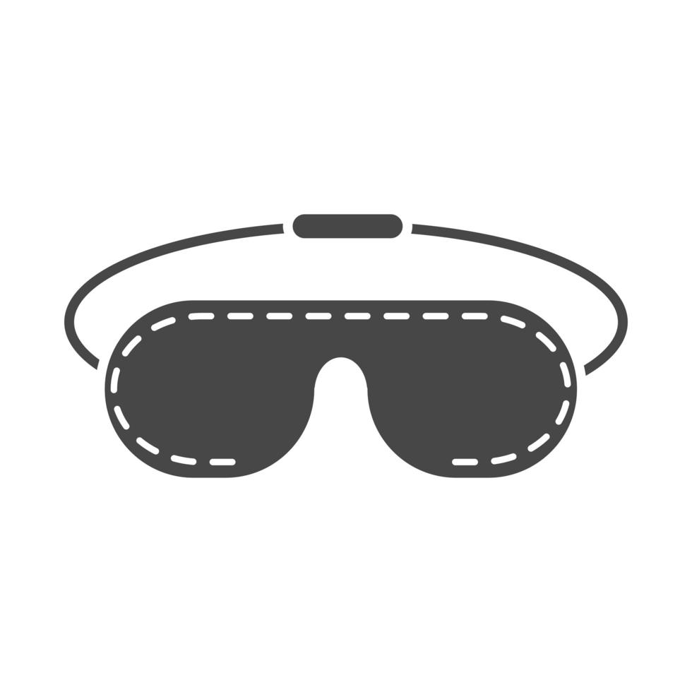 eye sleep mask accessory silhouette icon style vector