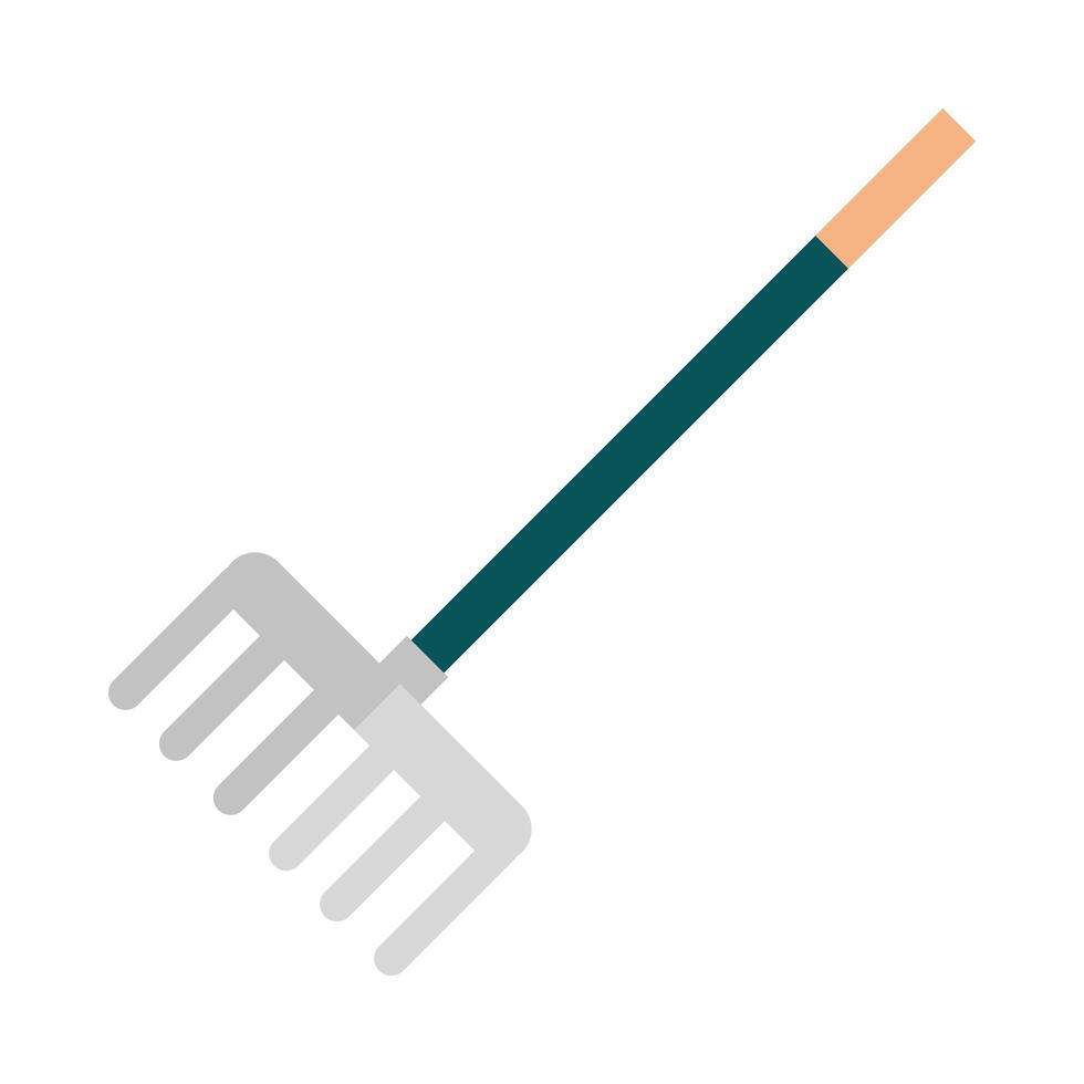 gardening pitchfork tool work flat icon style vector