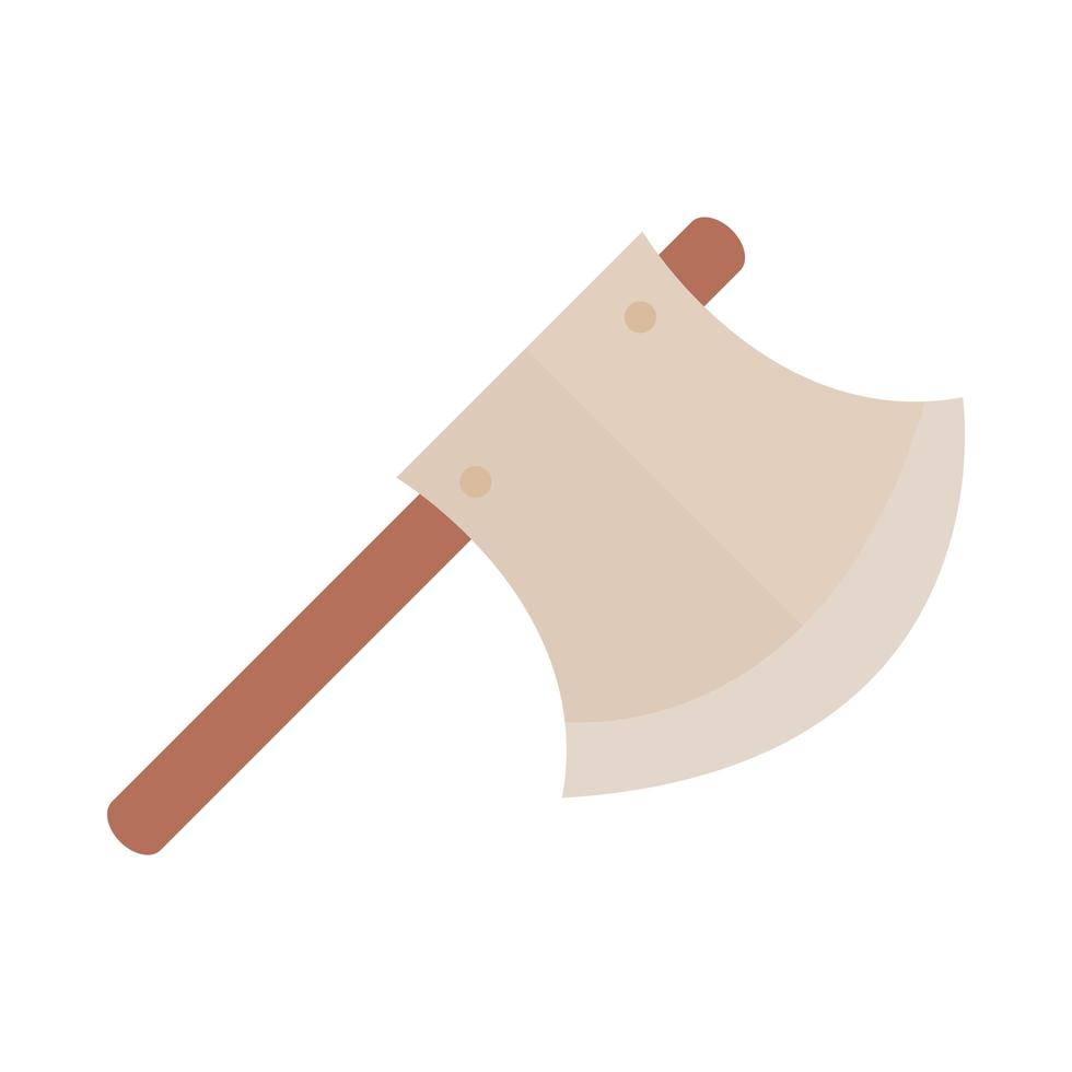 hatchet repair tool rustic weapon flat icon style vector