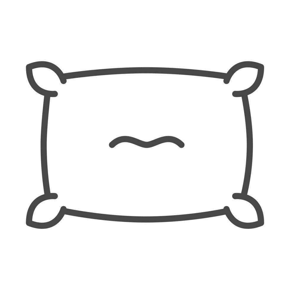 plump pillow comfort soft linear icon style vector