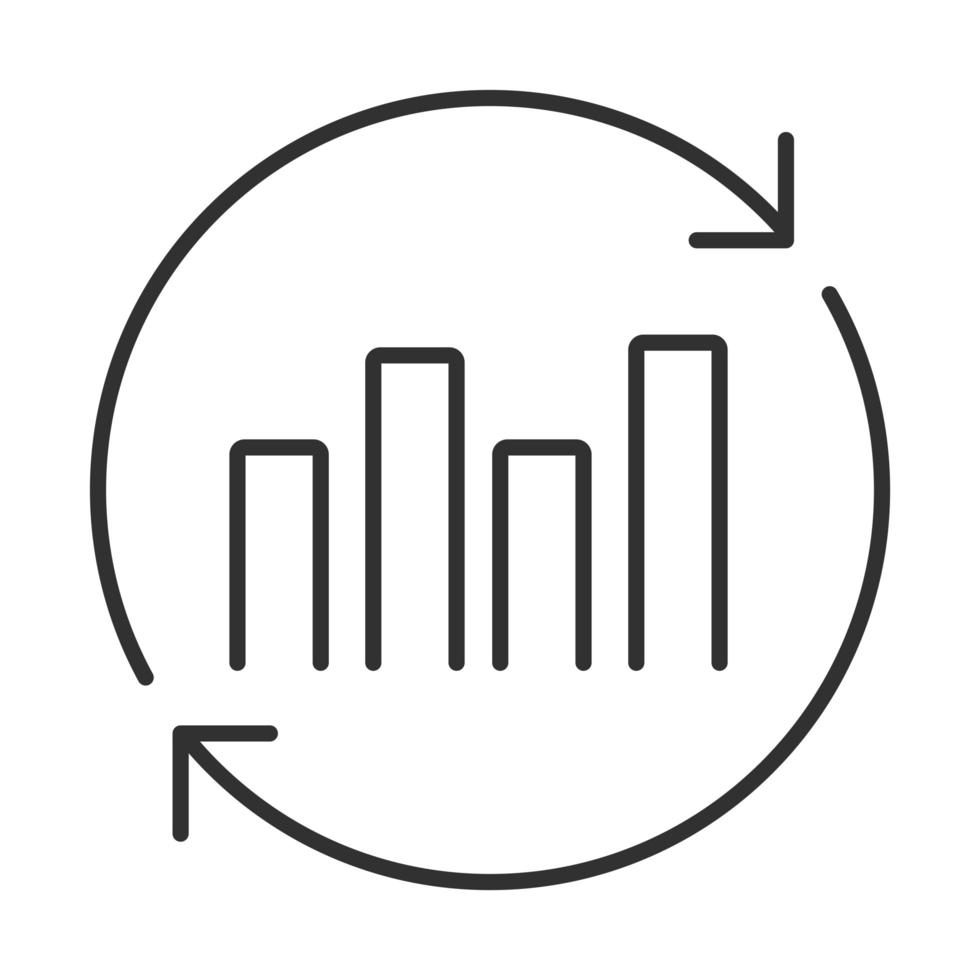 data analysis financial business report economy financial chart line icon vector