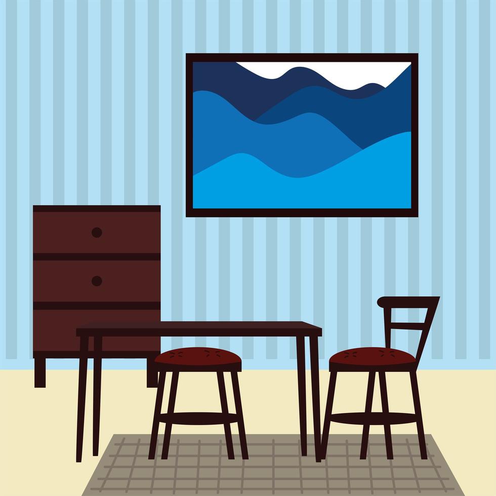 home picture table vector