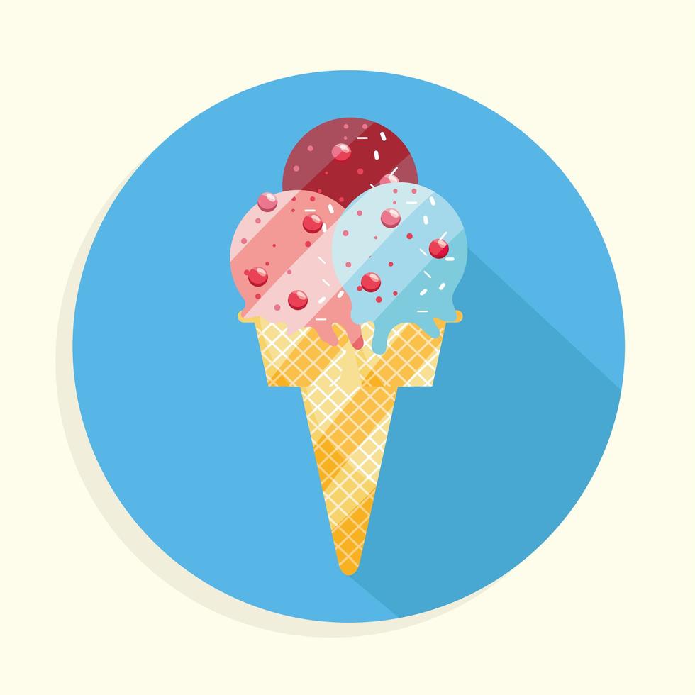 ice cream with sprinkles vector