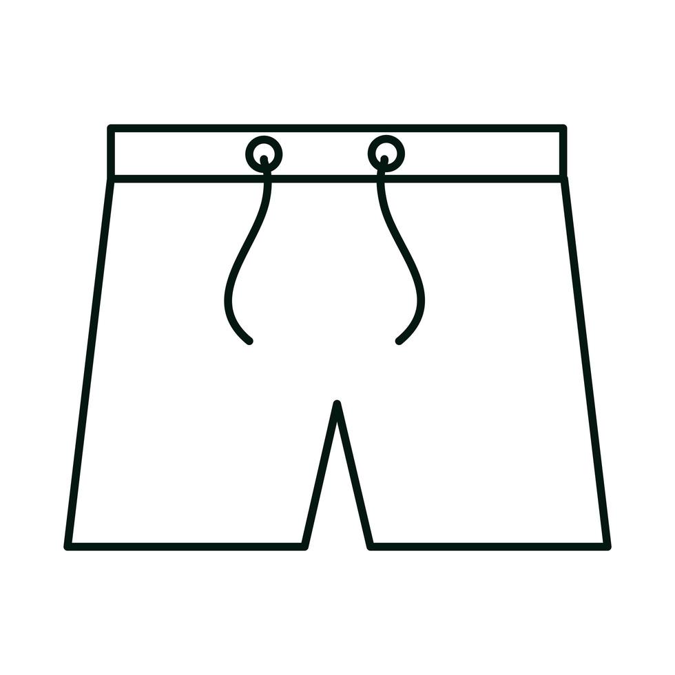 male short clothes fashion linear icon style vector