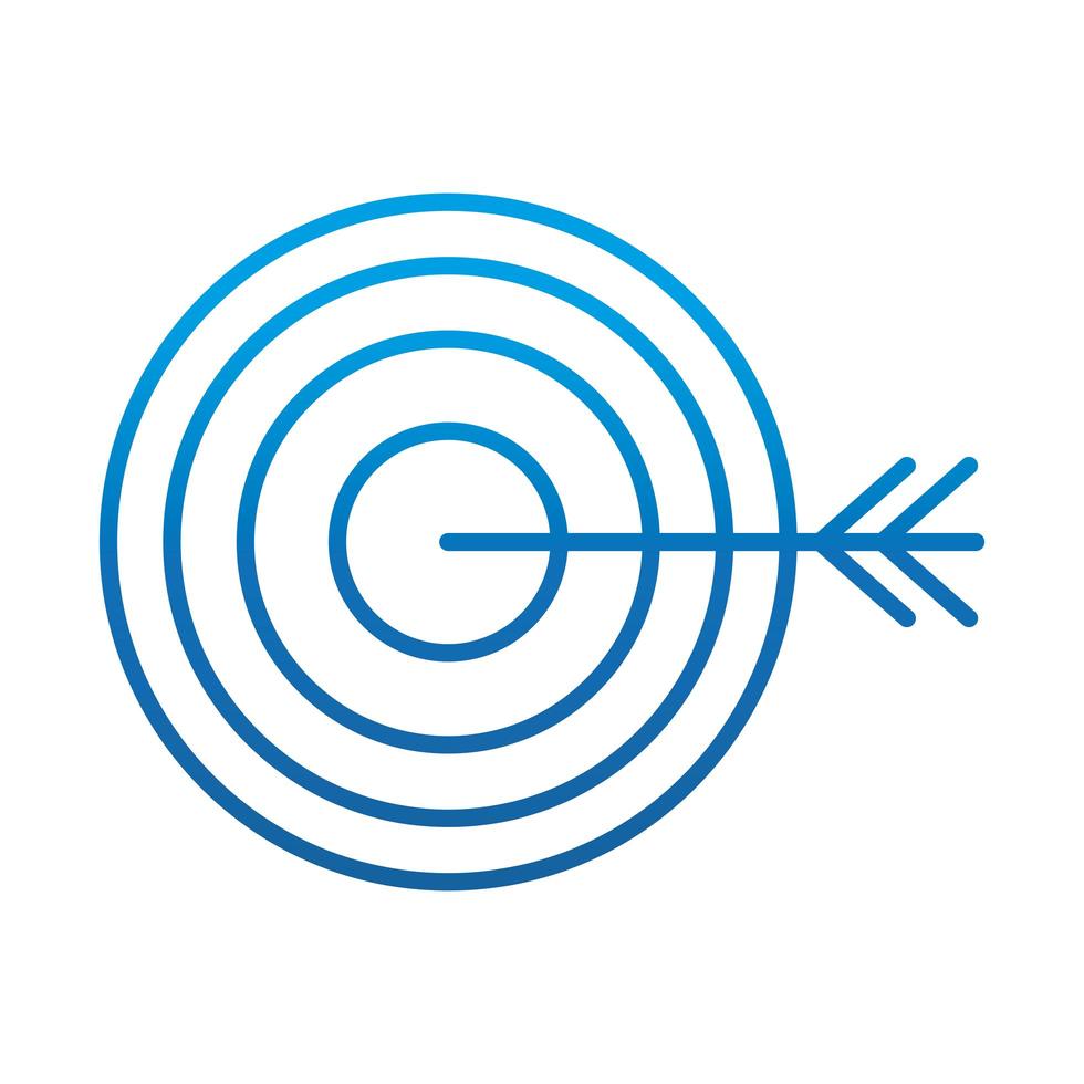 data analysis financial business target strategy gradient blue line icon vector