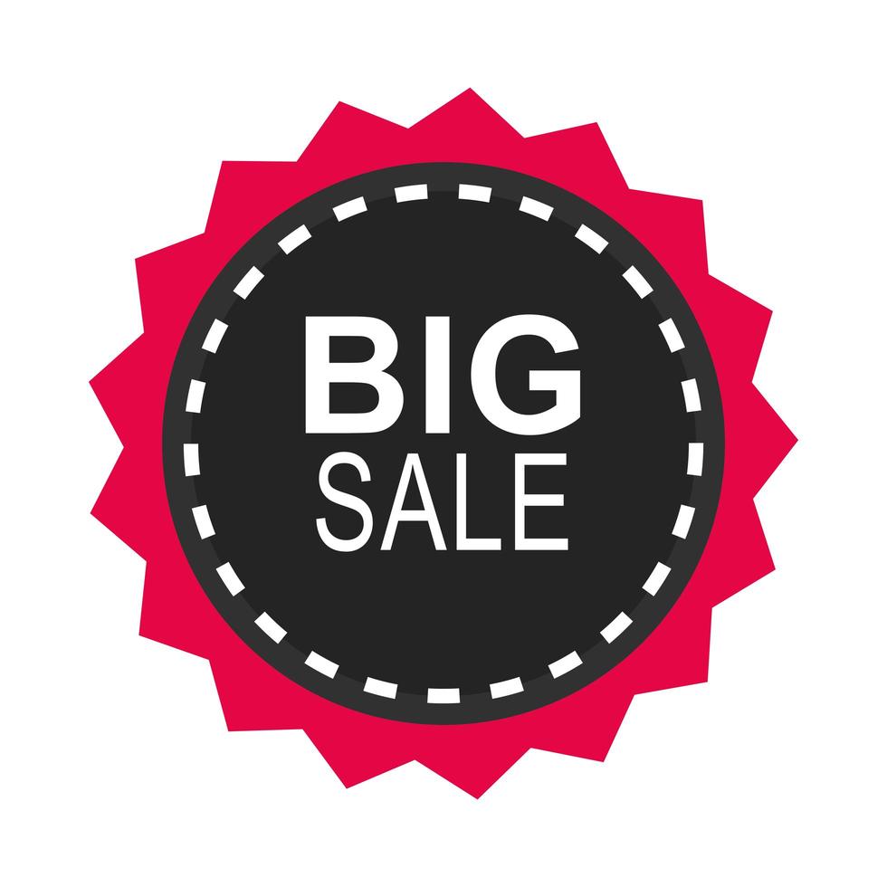 black friday sale special offer dark sticker round shape icon flat ...