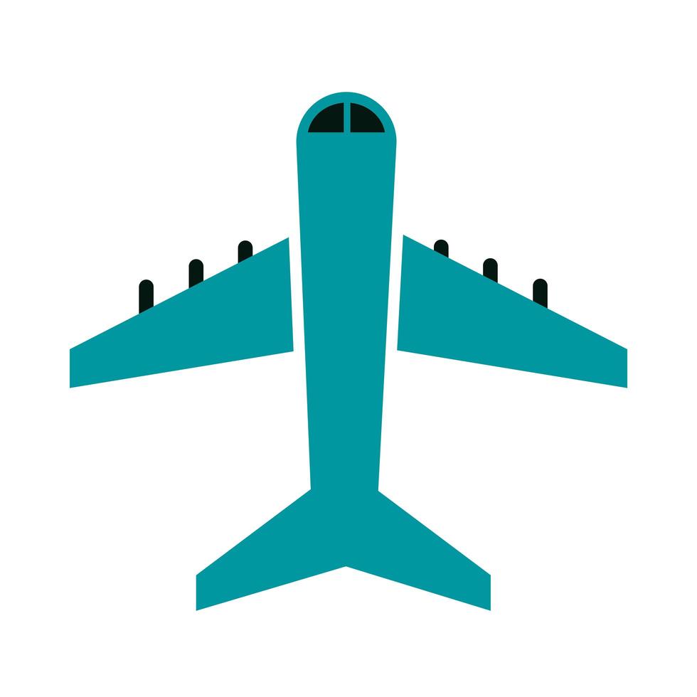 summer vacation travel airplane transport commercial tourism flat icon style vector