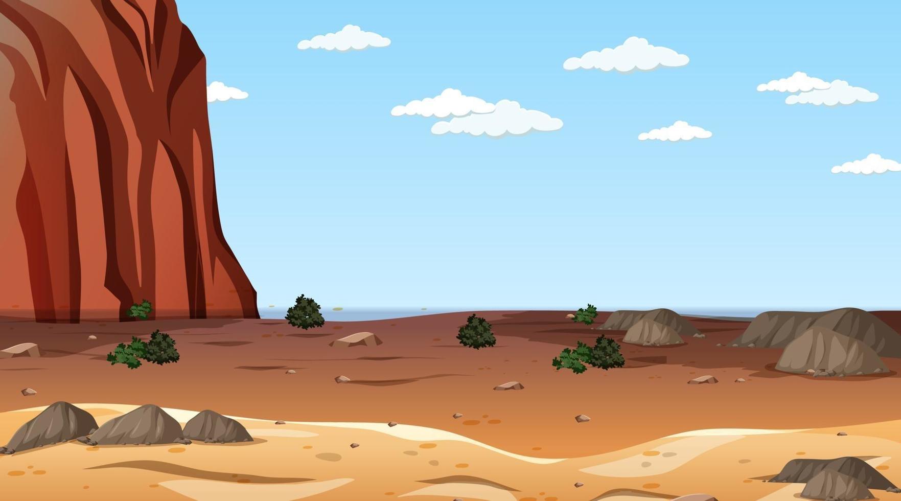 Desert forest landscape at daytime scene vector