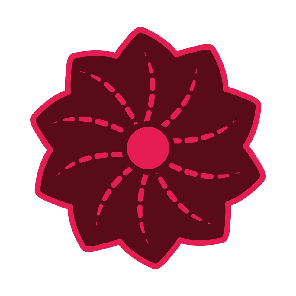flower floral decoration ornament icon flat style vector