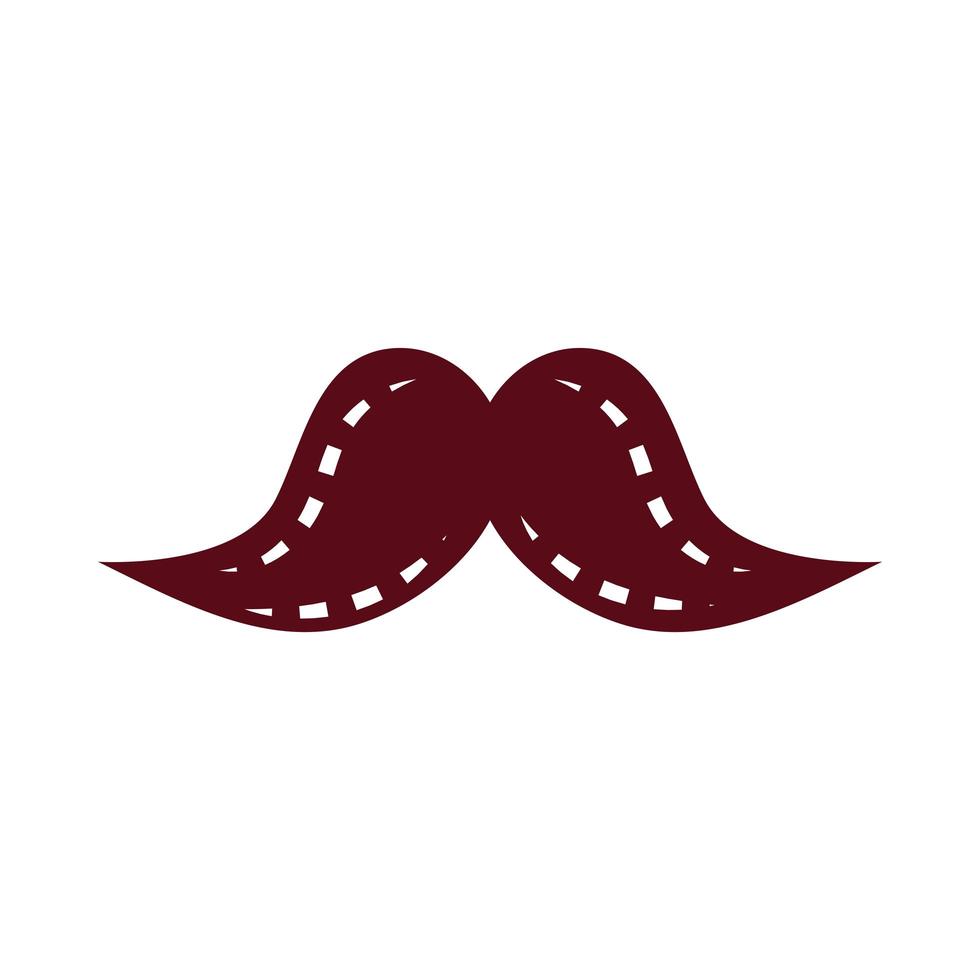 mustache hipster fashion trendy icon flat style vector