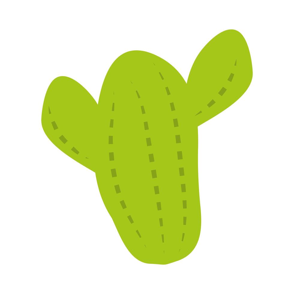 cactus plant desert flora botanic icon flat style vector