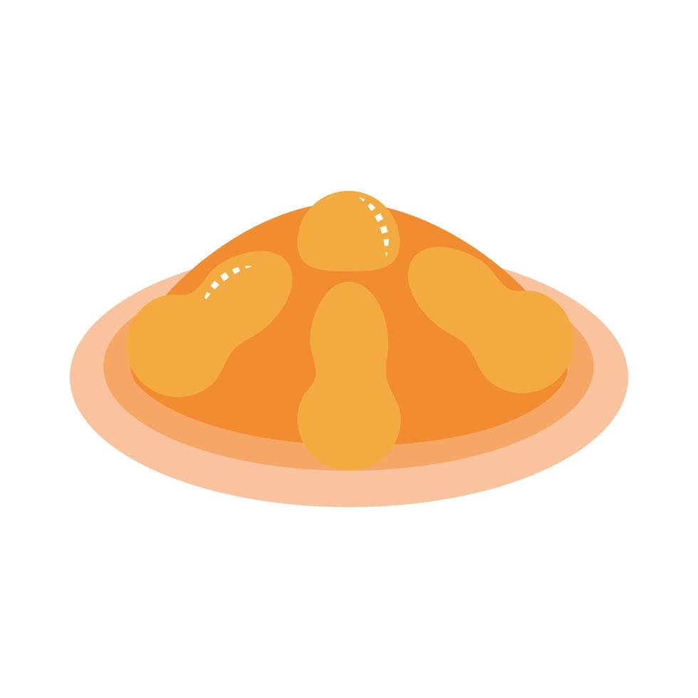 nachos with cream cheese food icon flat style vector