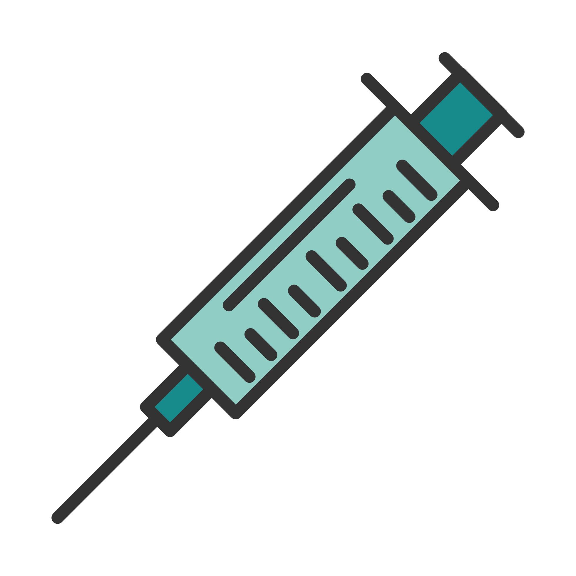 medical syringe vaccine equipment line and fill 2595409 Vector Art at ...