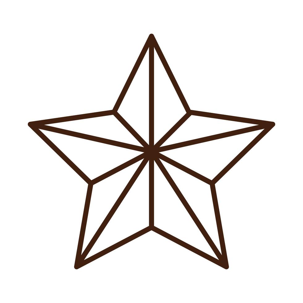 star decoration ornament linear icon style vector