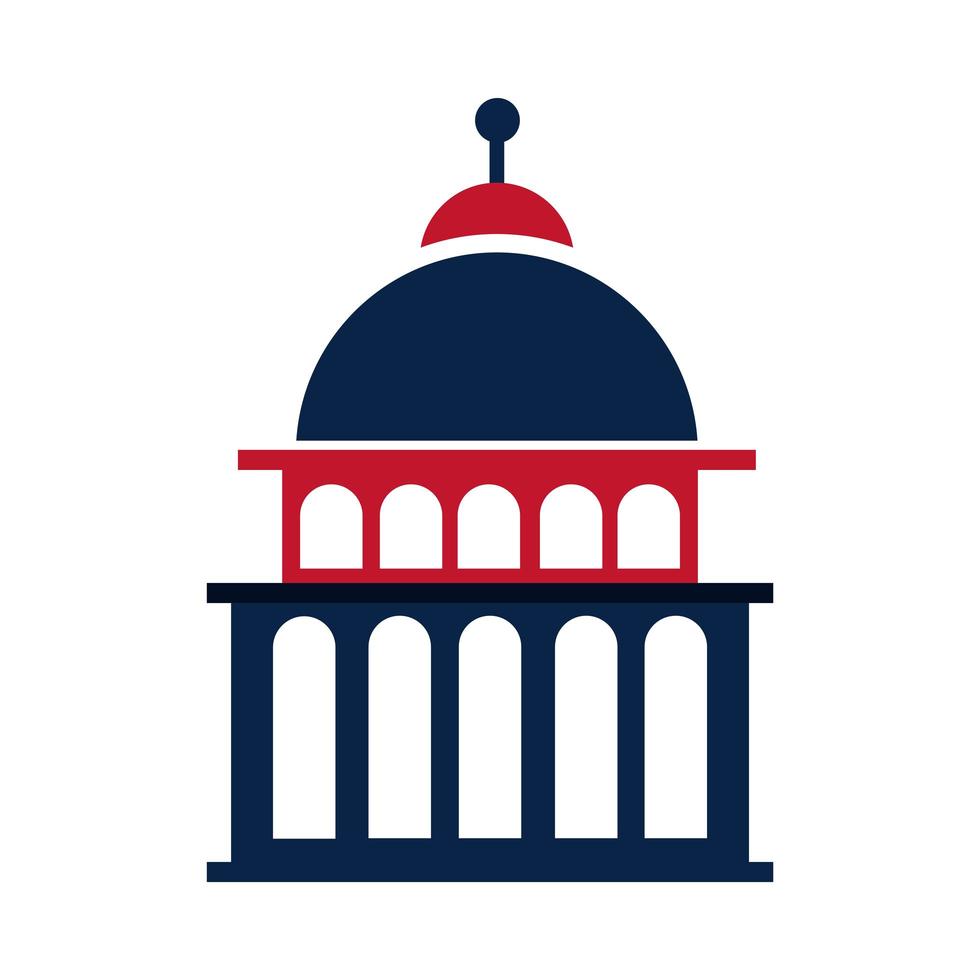 United States elections capitol building political election campaign flat icon design vector