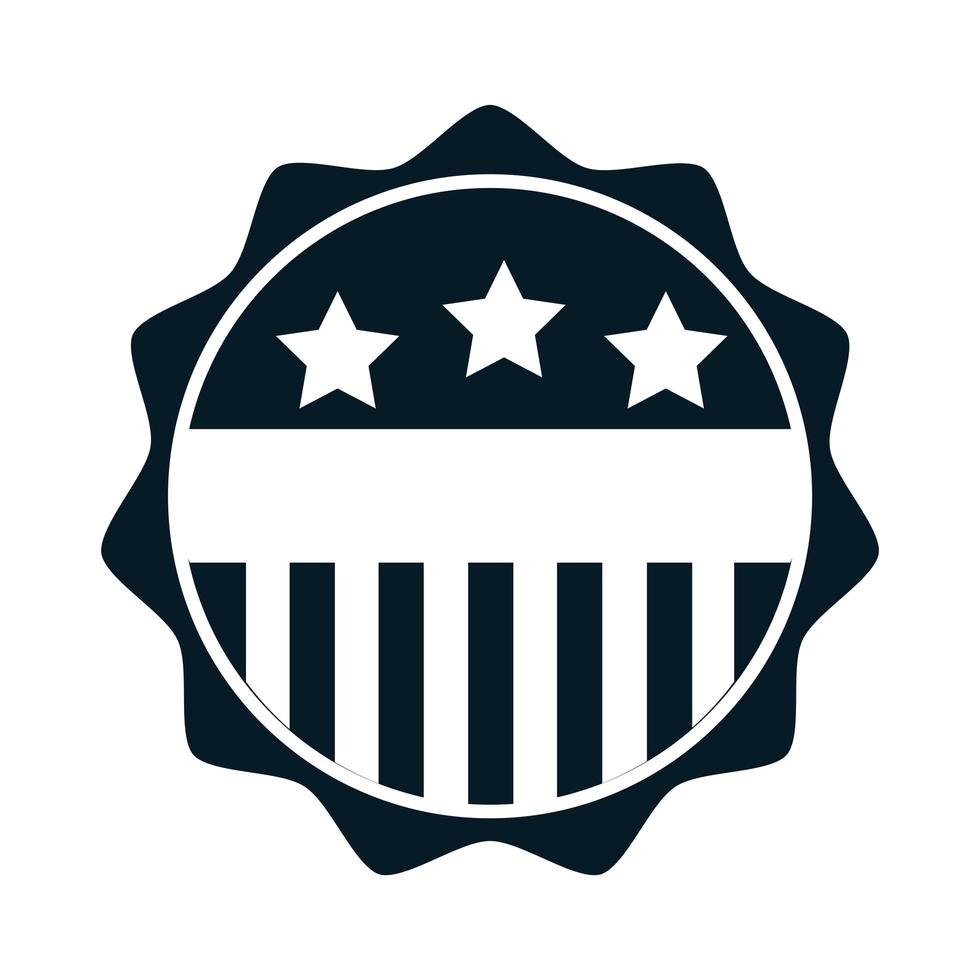 United States elections american flag emblem national political election campaign silhouette icon design vector