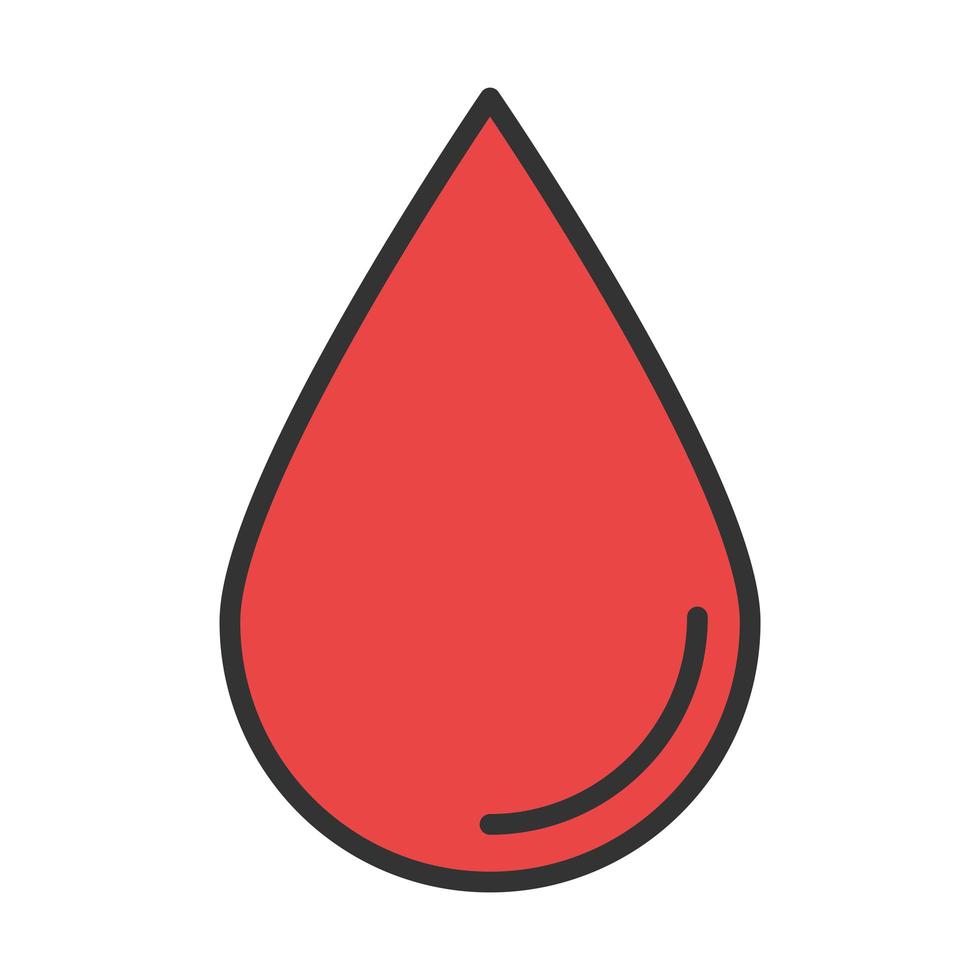 coronavirus covid19 diagnostics research blood drop donation medical line and fill vector