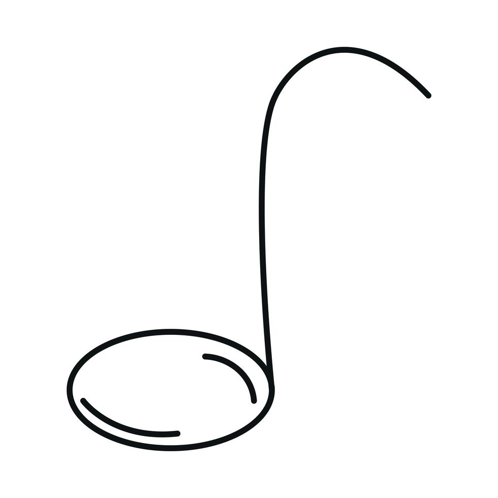 musical note harmony melody line icon style vector