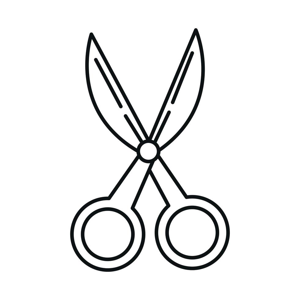 back to school scissors supply elementary education line icon style vector