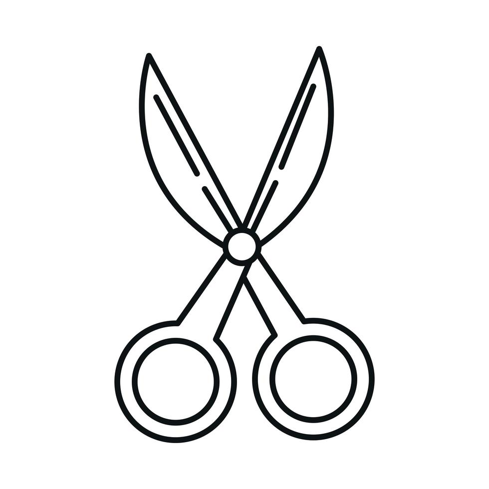 School Icons-black outline icon scissors