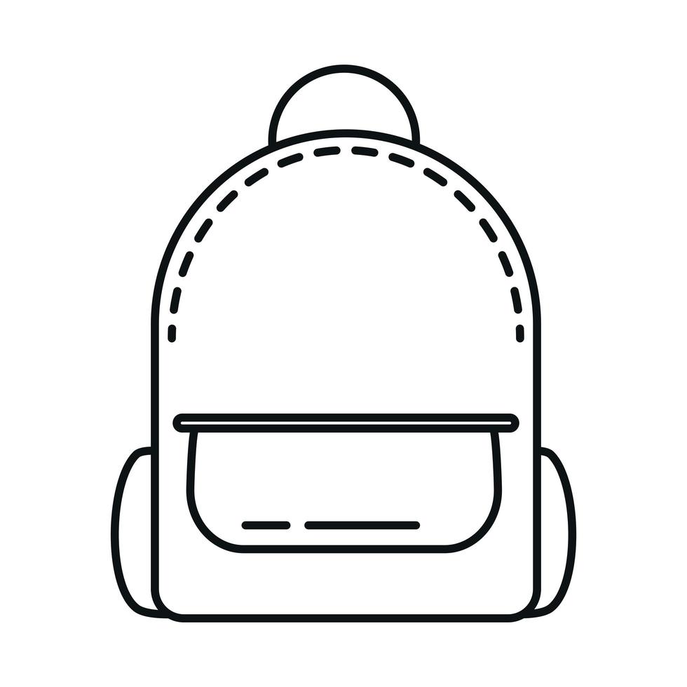 regreso a la mochila accesorio estilo de icono de línea de educación elemental 2595731 Vector en Vecteezy