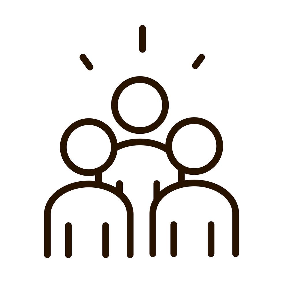 people team community and partnership line icon vector