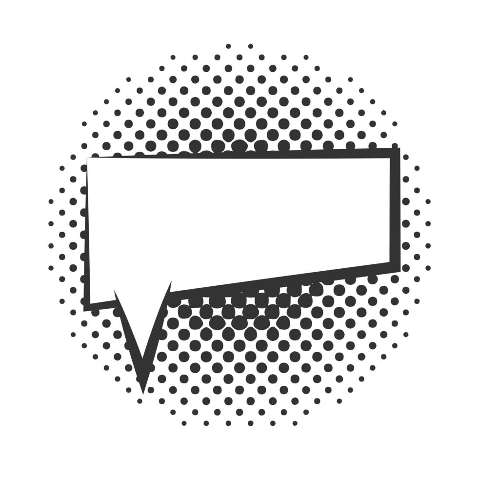 pop art speech bubble vintage halftone style linear design white background vector