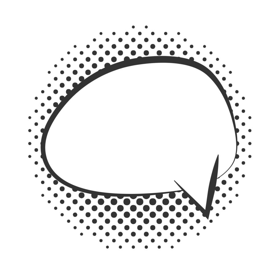 pop art speech bubble social media halftone style linear design white background vector