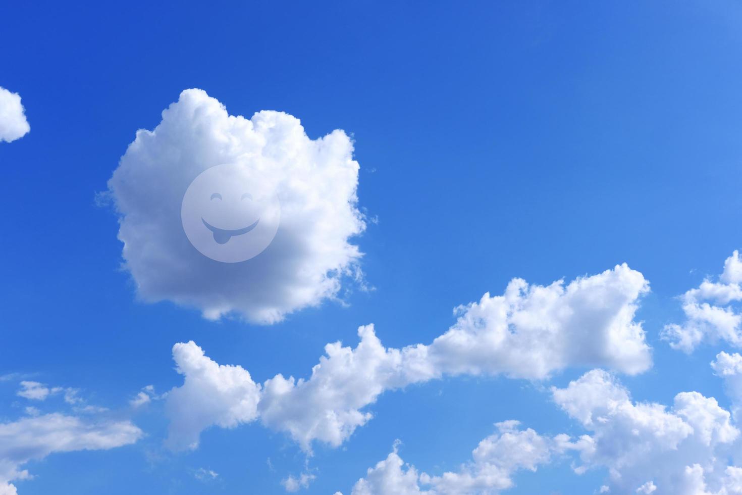 Blue sky and clouds wallpaper background and sunny day photo