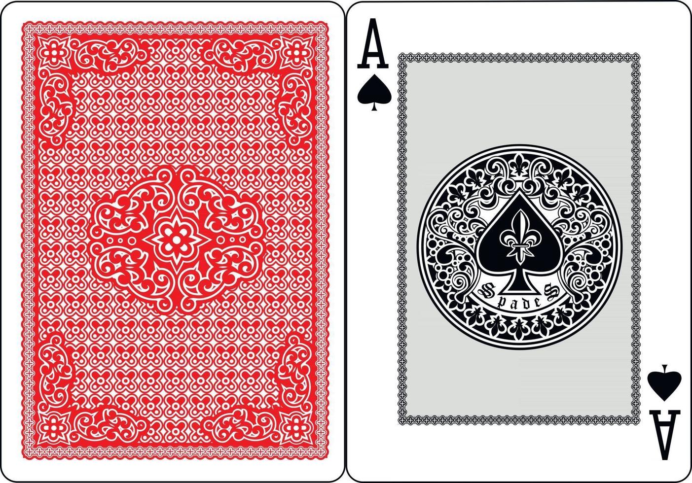 playing card  ace of spades with skull vector