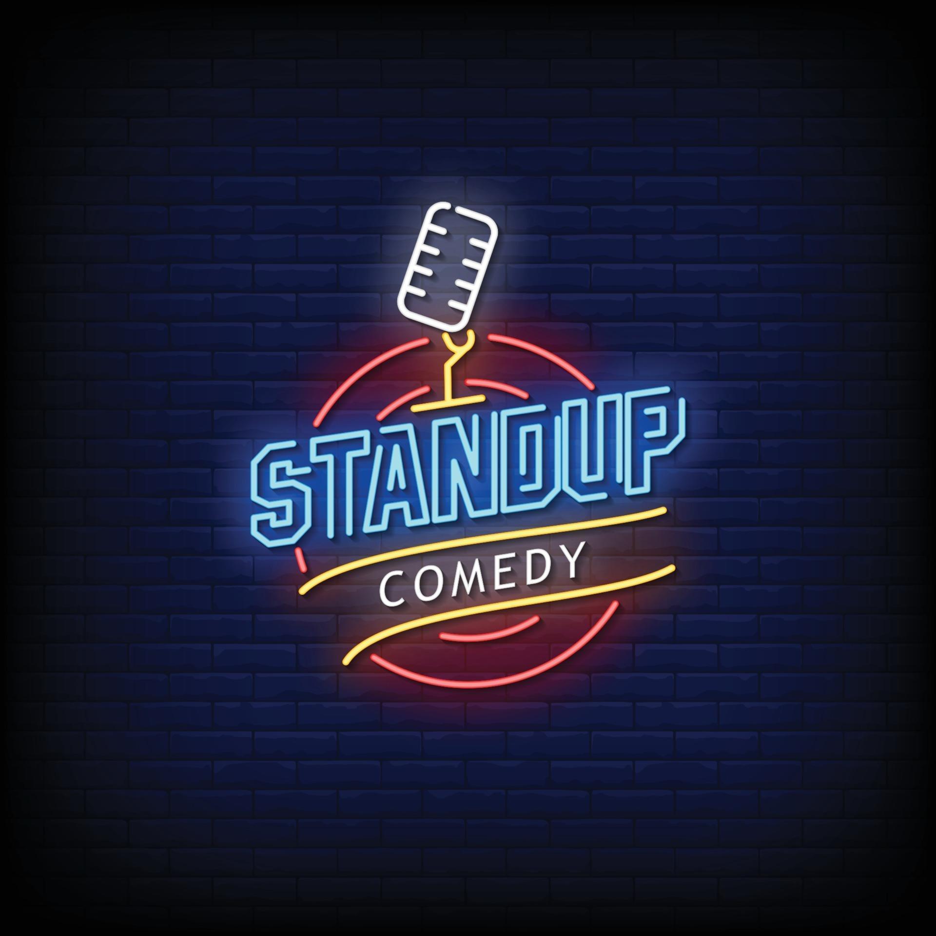 Stand Up Comedy Neon Signs Style Text Vector 2596218 Vector Art At Vecteezy