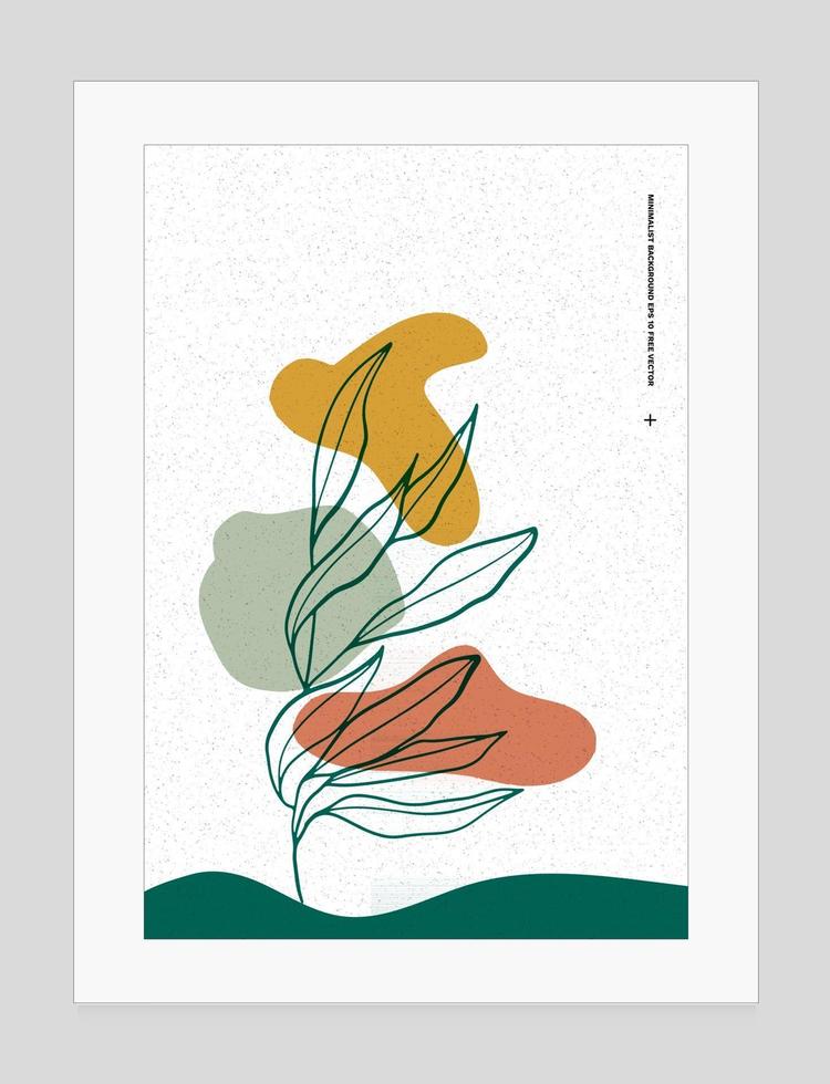 Minimalist Colorful Clean Modern Abstract Vector botanical Illustration Background With Suitable For Books Covers Brochures Flyers Social Posts Etc