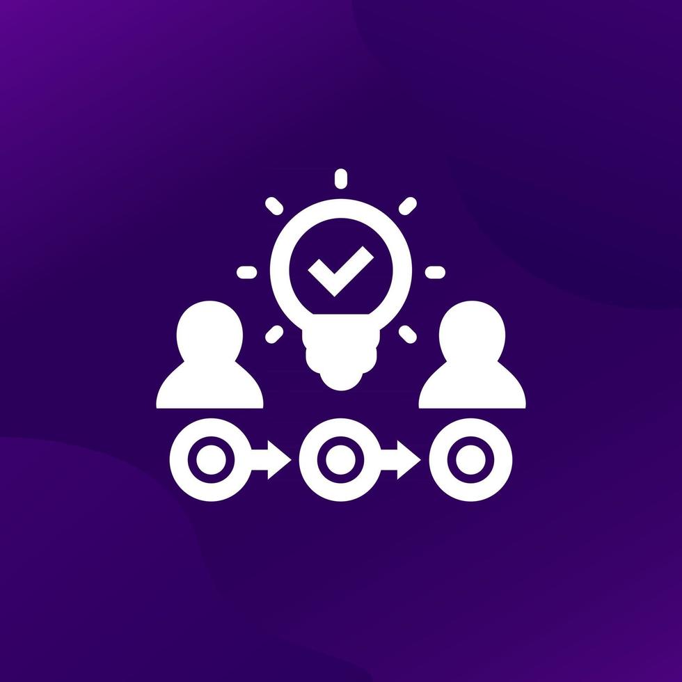 exchange of ideas, thought process icon for web vector