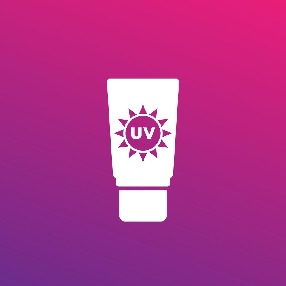 sunscreen or sunblock lotion icon vector